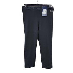 Reebok Active High Rise Cropped Women's Leggings Black - Size Small